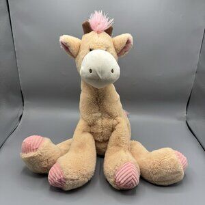 GiggleScape Love Giraffe Plush Peach Pink Hearts Soft Features 21"
